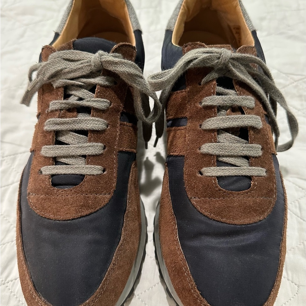 ELEVENTY Mens, Sz 41 EU 
8.5 USA sz.  Brown and Gray Sneakers - from Italy